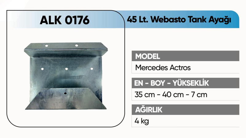 Alkotek Actros Webasto Tank Ayağı 45 Lt.