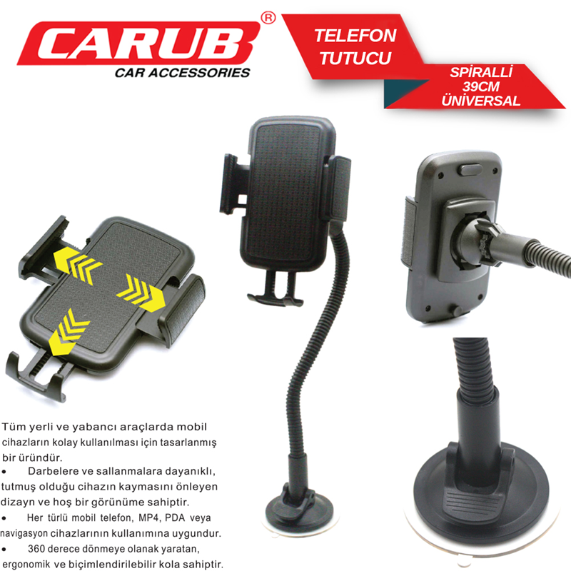 Carub Telofon Tutucu 39 900 Sipralli Oynar 360 Derce