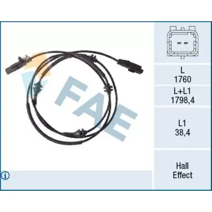 ABS Kablosu Sensoru Arka 407 C5 3 C6 3.0 V6 2.2HDI 2.7HDI 1.8 2.0 1.6HDI 2.0HDI 04> | FAE 78518 | OEM 4545C0