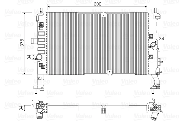 Motor Su Radyatoru Meriva 03 10 Y13DT Z13DT Z13DTJ Z17DTH Z17DT | VALEO 734386 | OEM 1300260 1300260 13148295 300260 13148295 300260