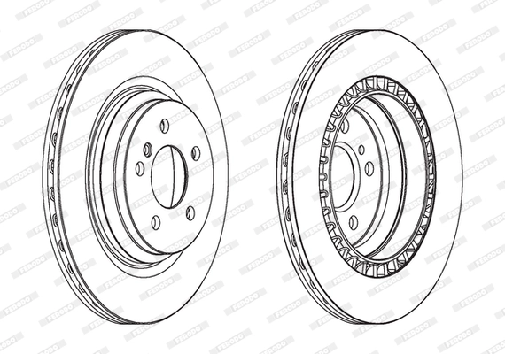 Fren Diski Arka (Amg Spor Tip, Kod: 950/951) W221 05>13 C216 06>13 W222 13>17 R230 06>12 | FERODO DDF1771C-1 | OEM A2214231012