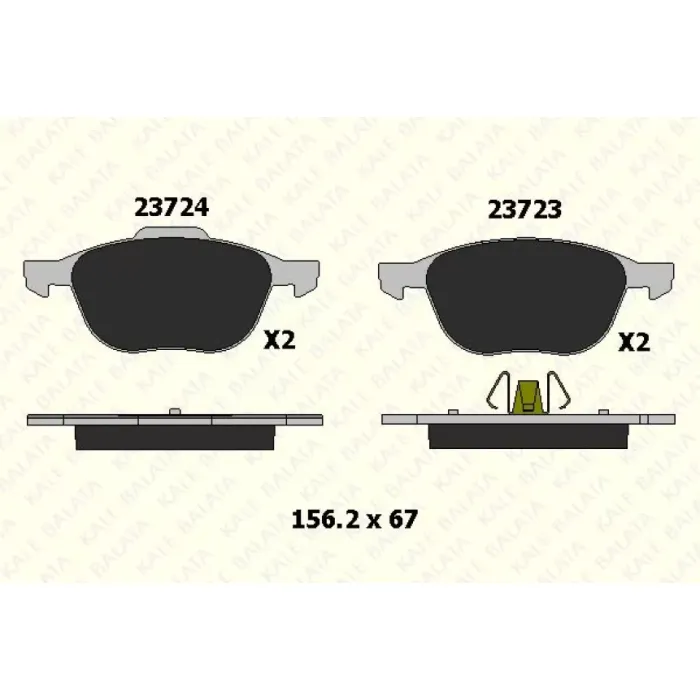 On Fren Balatasi Focus 04> C-Max 07> Kuga 2.0 Tdci 08> Volvo C30 C70 2 S40 2 V50 03> Mazda 3 03> Mazda 5 05> | KALE B 23723 182 05 ANS | OEM AV6J 2K021 AA 3M51 2K021 AA