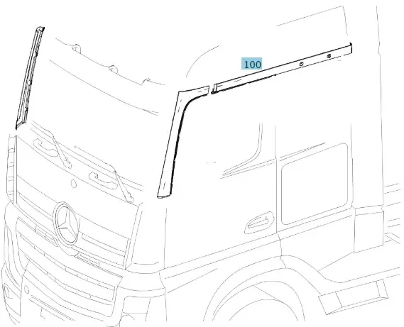 Tavan Yan Plastiği Arocs Sol | OEM 9606901901