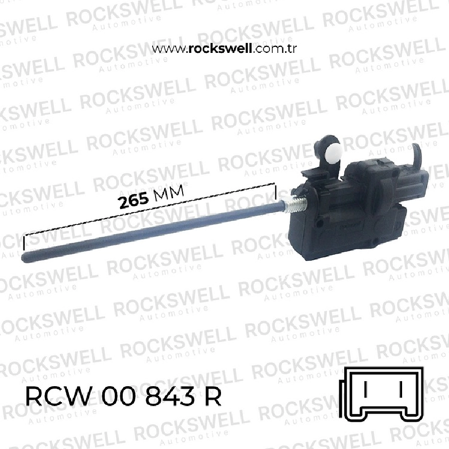 Yakıt Depo Kapağı Kiliti 12VOLT (Çubuk Boyu 265MM) Renault Clio 3 - Clio 4 - Fluenc | OEM RCW00843R