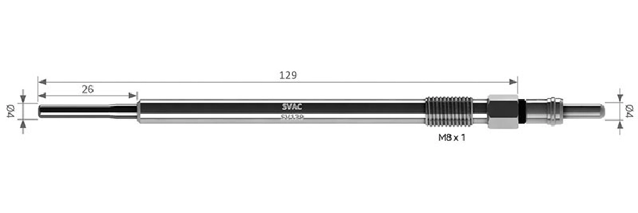 Kızdırma Bujisi 7V Mercedes-Benz A (W176): A 180 CDI - A 200 CDI - A 220 CDI B (W245): B 180 CDI | OEM SV129