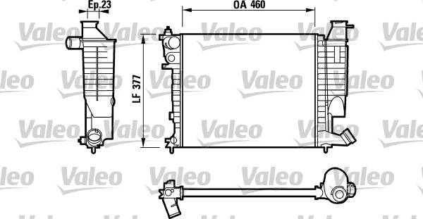 Motor Su Radyatoru P306 Xsara (Klimasiz) Segmanli 1,4I / 1,6I / 1,8I 97> TU3JP Olcu: (377,5*460*23) (1351Z4 Alt Hortumda Aliniz) | VALEO 732534 | OEM 133051