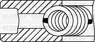 Segman (75,00MM) / (Std) C3 C4 C5 Berlingo II Jumpy III P206 P207 P307 Expert III Partner II 308 3008 C5 II C5 III C4 Focus C Max 1,6HDI DV6 (1,6HDI 16V) / (Olcu: 3×1,95*2,5) | YENMAK 91-09168-000 | OEM 0640S7 0640S7 0640W8 1235978 0640W8 1235978