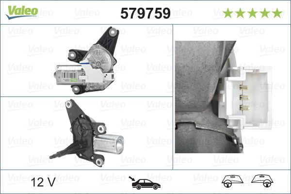 Silecek Motoru (Arka) Renault Espace IV (JK0 / 1) / (11,2002>) | VALEO 579759 | OEM 8200031083