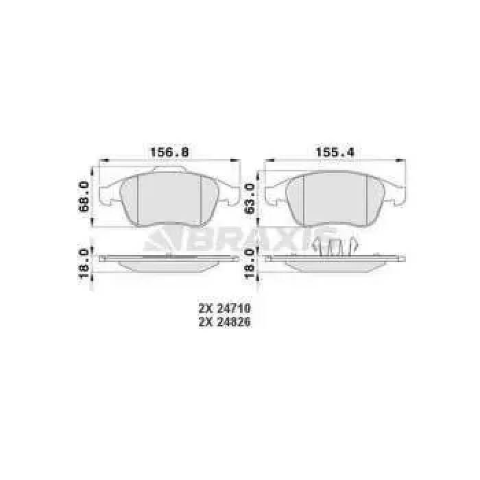 On Fren Balatasi Laguna III 2.0GT / 2.0DCI Gt / 3.0DCI 03 / 08> | BRAXIS AA0116 | OEM 410605055R 410605055R 410607585R 410607585R