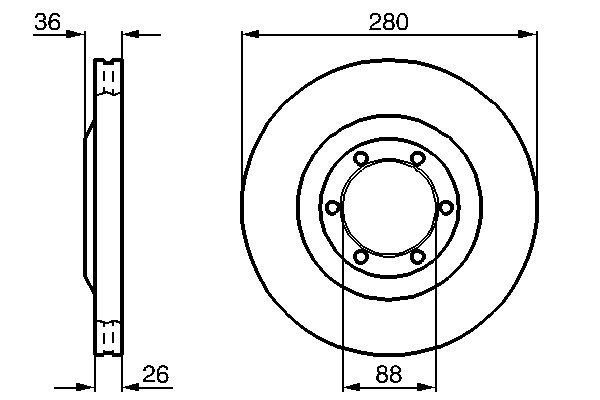 On Fren Diski Frontera A Frontera B | BOSCH 0986478437 | OEM 569050 569050 569051 97034035 569051 97034035