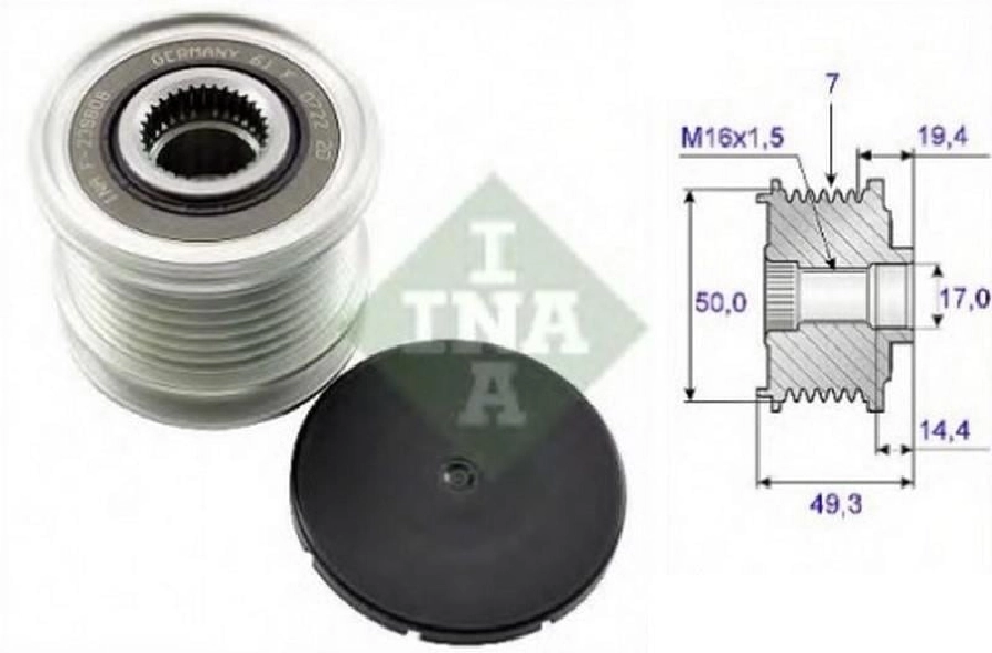 Alternatör Kasnağı Rulmanlı Mercedes Sprinter- C Serisi Mercedes A6421500660-A6421500360 | OEM 535014010