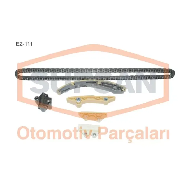 Eksantrik Zincir Seti (Yeni Model) Transit V184 2.4TDCI Puma 90PS Mondeo 01>07 2.0 TDCI Jaguar CF1 X Type 2.0 Exect | SUPSAN EZ-111 | OEM KTXS7Q KTXS7Q 6M000 A2A T199206 6M000 T199206