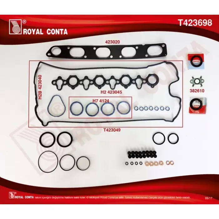 Ust Takim Contasi (Yarim) Rainz Keceli Subap Lastikli Master 2,2 / 2,5DCI | ROYAL T423698 | OEM 7701477814 7701477814 7701477813 7701477813