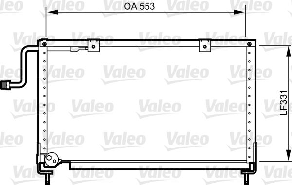 Klima Radyatoru Mazda 626 III 88>91 (Fe F8) / (553X331X26) | VALEO 814274 | OEM GJ5161480B