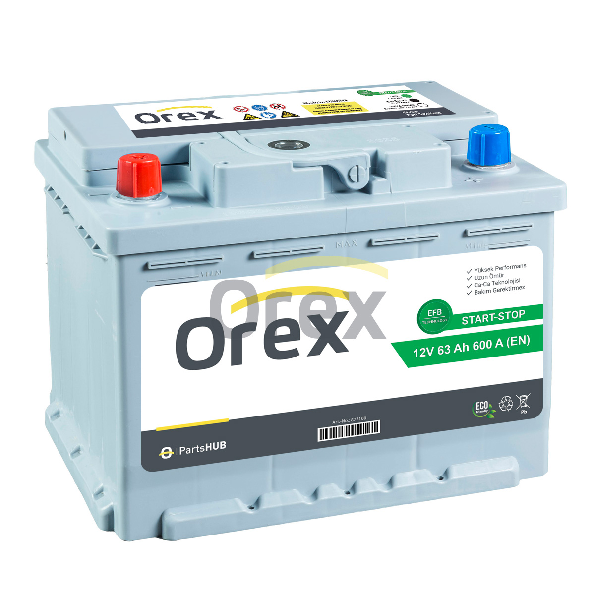 Akü 63 Ah 600A Start Stop Efb L2T (175 X 242 X 190)