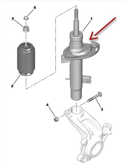 On Sol Amortisor C4 Cactus 14> | SACHS 350 110 | OEM 9809713480 9810705080