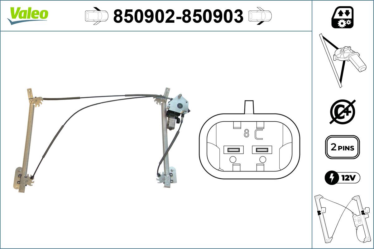 Cam Mekanizmasi On Sol Mini R50 R53 | VALEO 850902 | OEM 51337039451