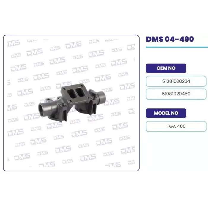 Egzoz Manifoldu Orta MAN TGA 400 | DEMOSAN 04-490 | OEM 51081020234-51081020634