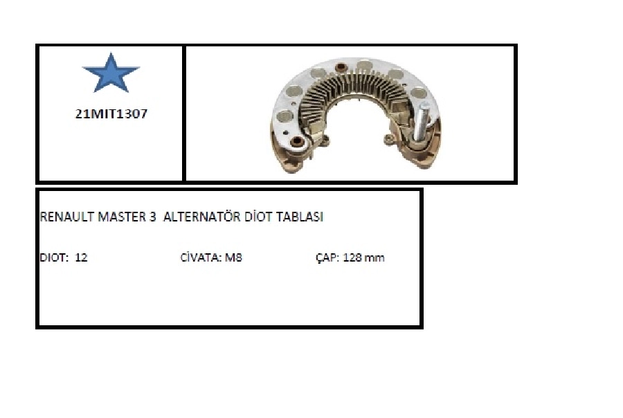 Diyot Tablası Mitsubishi Tipi Renault Master 3 | OEM RM239