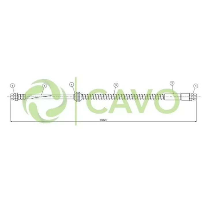 Arka Fren Hortumu Golf V 01> Caddy III 04> | CAVO C900 127A | OEM 2K0611775C 2K0611775C 2K0611775D 2K5611775D 2K0611775D 2K5611775D