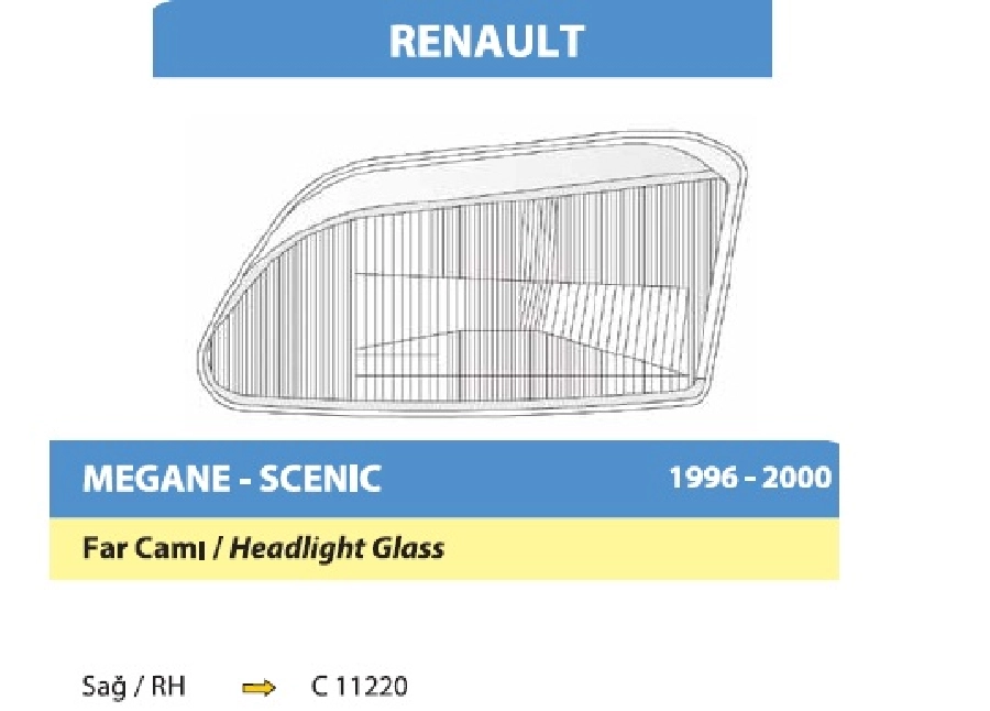 Far Camı Sağ - Renault Megane Scenic 1996-1999 | OEM C11220