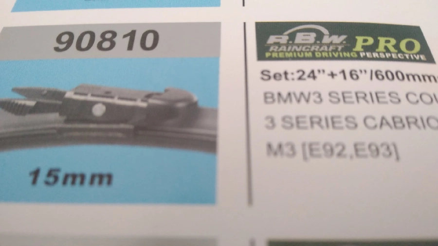 Silgi Paleti (2 Adet) 600 ve 400mm MUZ2 - BMW 3 Series Coupé [E92] (2009-2013) 3 Series Cabrıo [E93] (2 | OEM 90810
