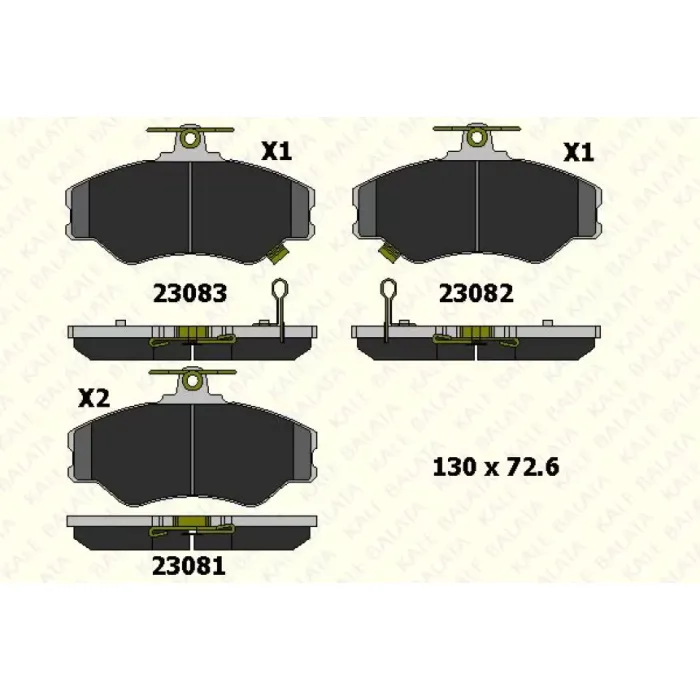 On Fren Balatasi Hyundai H100 Minibus 1994-2005 H100 Kamyonet 1993-2003 | KALE B 23081 190 05 ANS | OEM 5810143A00