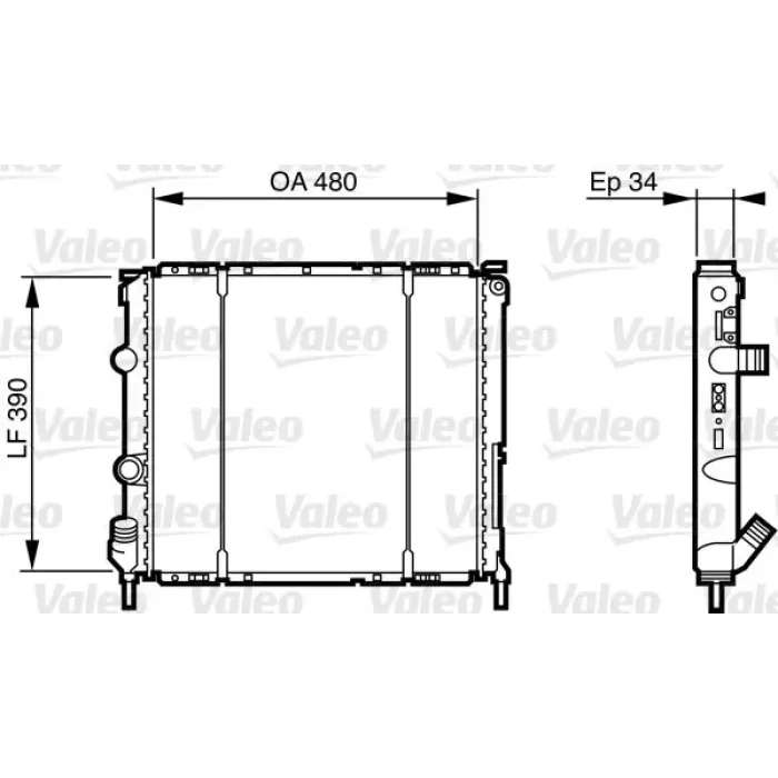 Motor Radyatoru Kangoo 1,4 8V Clio II 1,9D | VALEO 732474 | OEM 7700417175 7700417175 7700836303 7700836303