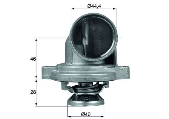 Termostat 80 °C (OM601) 5-Class 638/2 96>03 Vito 638 96>03 | MAHLE TI2380 | OEM A6012030075