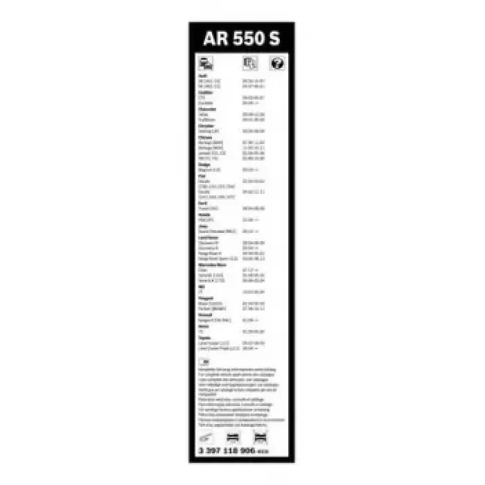 Silecek Supurgesi Takim Aerotwin [550 / 530 MM] | BOSCH 3397118906