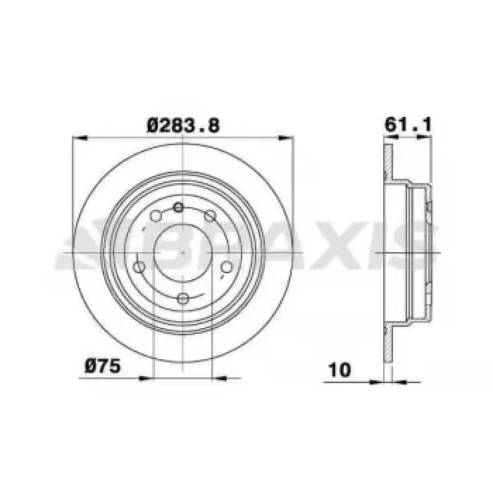 Arka Fren Disk Aynasi Arka Bmw Serie E28 E24 77> | BRAXIS AE0738 | OEM 34211162968 34211162968 34211121387 34211121387