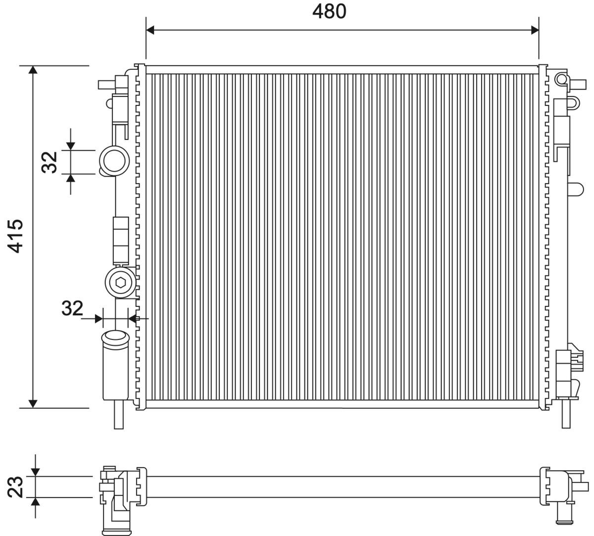 Motor Radyatoru Clio II Kangoo 1,2 8V 00> | VALEO 732523 | OEM 2140000QAY 8200164413