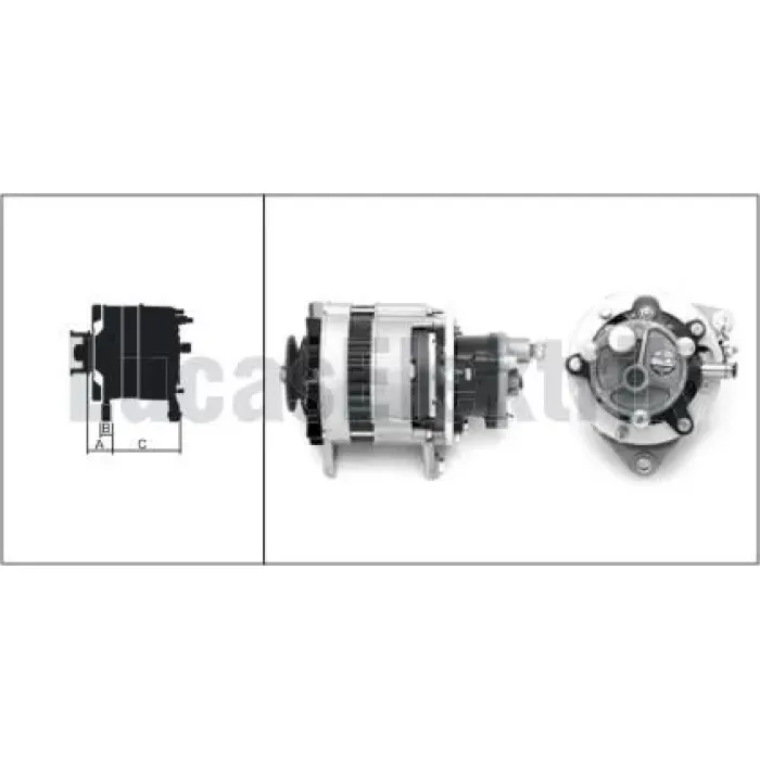 Alternator A127 12V 55A Bmc Levent 5,P (Bilezikli) | LUCAS 619 201 62