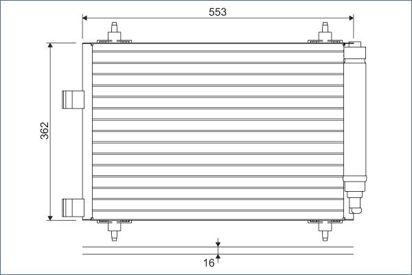 Klima Radyatoru (Kondanser) P307 C4 2.0HDI 8V / 16V 01> | VALEO 817526