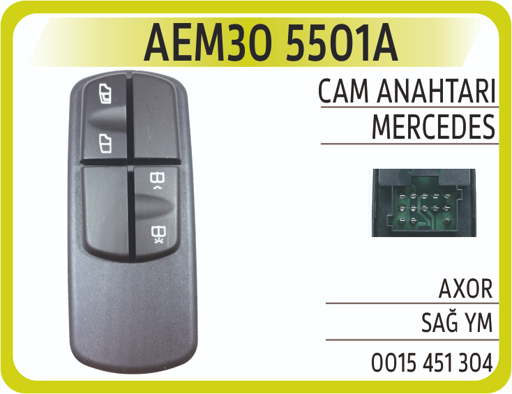 Cam Anahtarı Axor Sağ Yeni Model | OEM AEM305501A