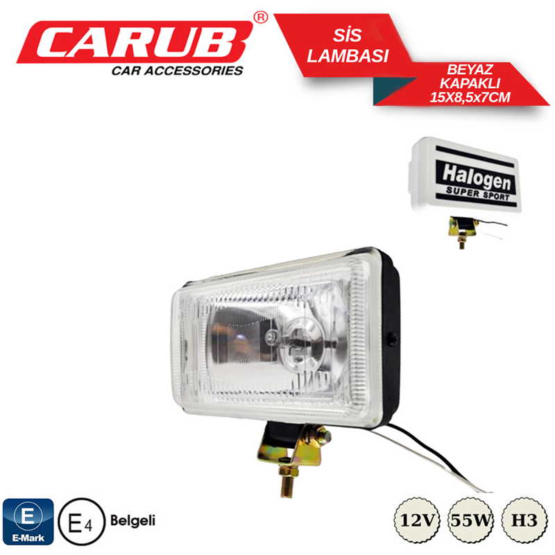 Carub Sis Lamba Comet 450 15X8.5X7CM Kapaklı Beyaz
