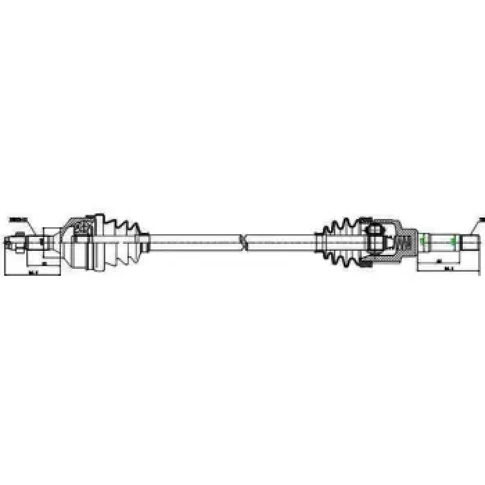 Aks Sag Komple C2 C3 C3 2 (Dis Freze: 22 Ic Freze: 21 Boy:852MM) DV4TD (1,4HDI 8V) | GSP 210002 | OEM 3273ES