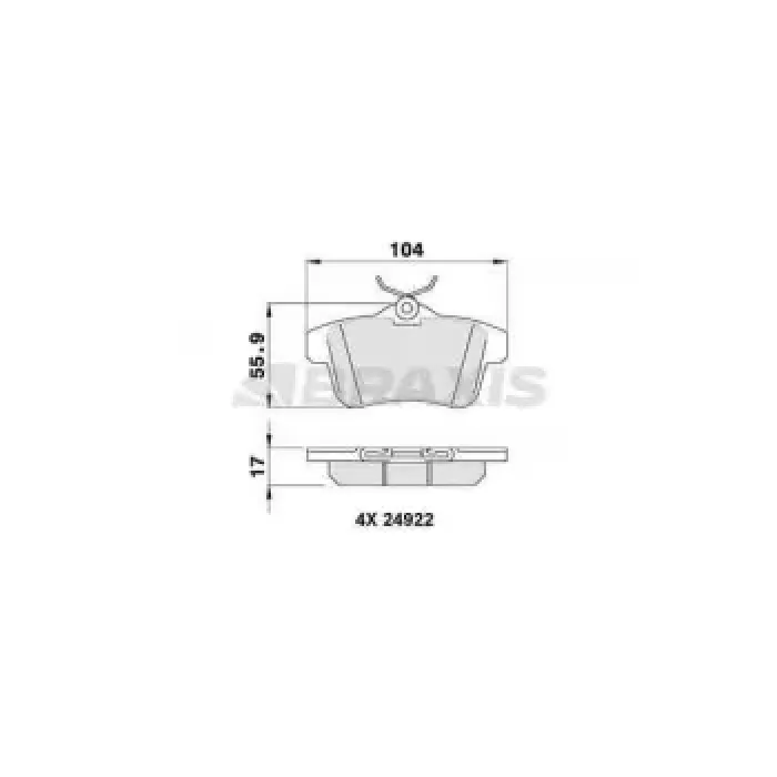 Arka Fren Balatasi P308 Rcz C4 2 DS4 P3008 P5008 P508 1.6GTI / 1.6HDI / 2.0HDI 07 / 10> | BRAXIS AA0106 | OEM 1608520680 1608681680 425435