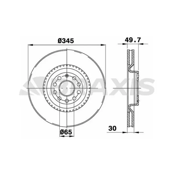On Fren Disk Aynasi Golf V VI A3 Leon Superb Passat / CC Scirocco 03>16 | BRAXIS AD0989 | OEM 1K0615301AB 1K0615301AB 1K0615301AR 1K0615301M 1K0615301AR 1K0615301M