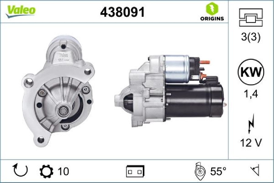 Marş Motoru 12V 10D D6RA 109 - Peugeot Partner | OEM 438091