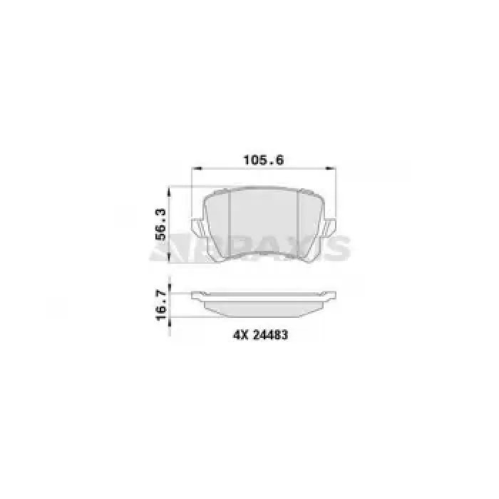 Fren Balatasi Arka Passat B7 10> Sharan 10> Tiguan 07> / A6 01> Q3 11> / Alhambra 10> | BRAXIS AA0050 | OEM 3AA698451 3C0698451A
