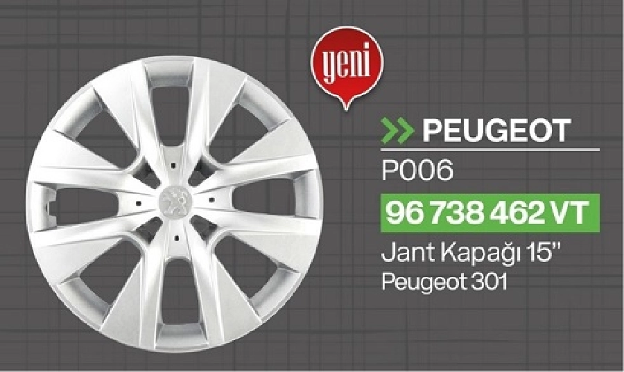 Jant Kap 15J (Ad) - Peugeot 301 - 208 96738462VT
