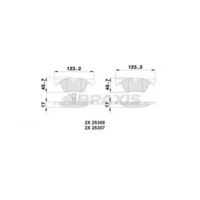 Fren Balatasi Arka BMW F20 F21 F30 F34 F31 F32 F33 F36 F80 F33 F83 | BRAXIS AA0196 | OEM 34216873093 34216850569