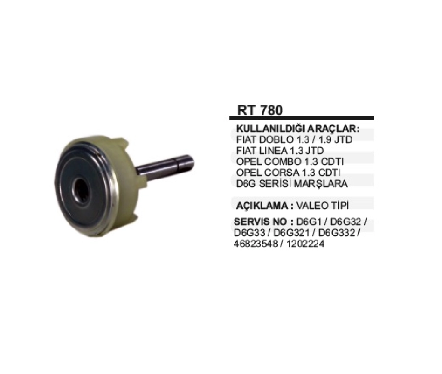 Valeo Tip D6G Dobl, Corsa 1,3 Redık Takım | OEM RT780