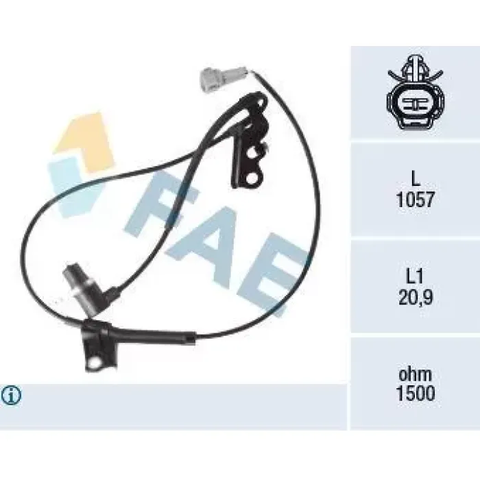 ABS Sensoru On Sag Avensis 03>08 Corolla 02>07 | FAE 78419 | OEM 89542340NM 8954202040