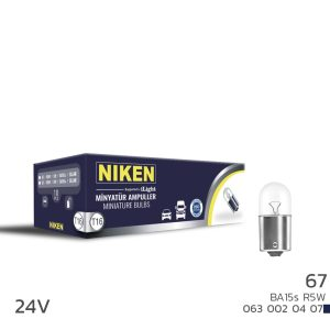 Niken 24 Volt 67 5W Park Ampülü BA15S