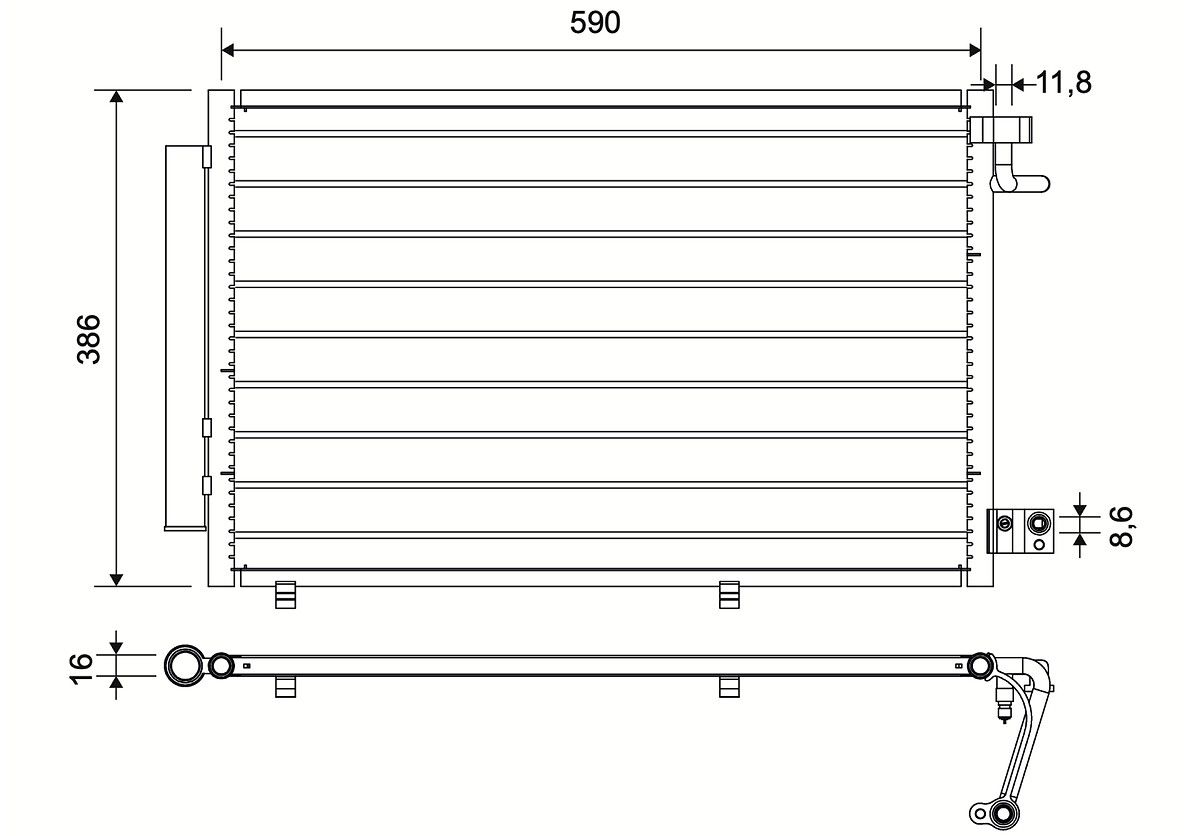 Kondenser Ford Fiesta | VALEO 814294 | OEM 1521951 1526277 1513108