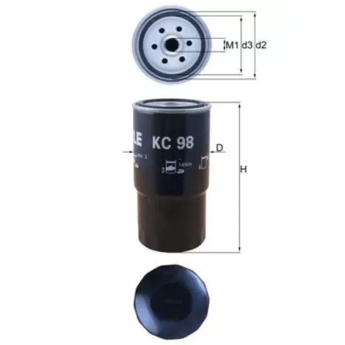 Yakit Filtresi Bmw E36 E34 E39 E38 | MAHLE KC98 | OEM 13322245006