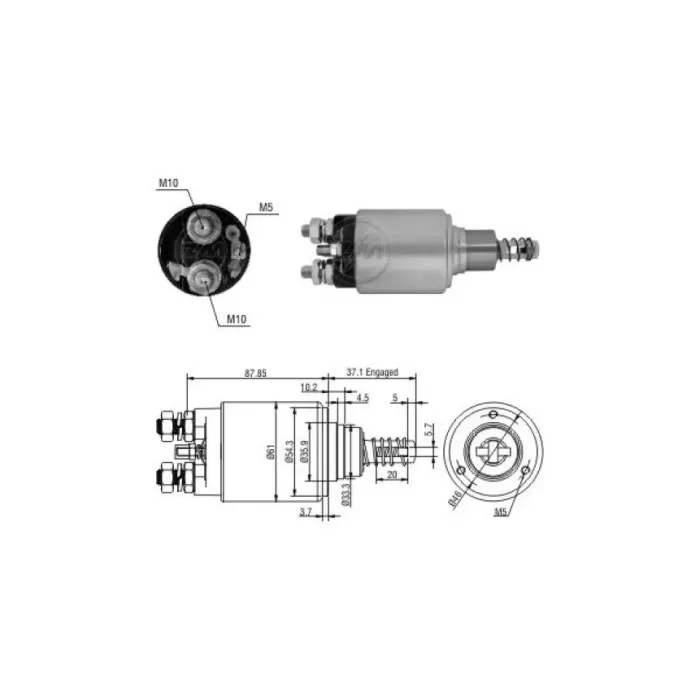 Mars Otomatigi 12V Ym 230 Serisi Marslar Icin Jondere 3 Delik | ZM 1653 | OEM RE503357