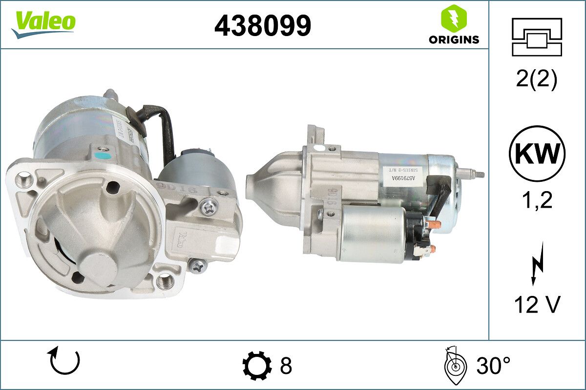 Mars Motoru 12V 8 Dis Santa Fe Sonata IV Trajet Magentis Sorrento 00> | VALEO 438099